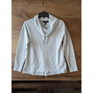 Banana Republic Eco Sweater Womens XS White Cowl Neck Drawstring Pullover